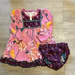 Matilda Jane 6-12M Baby Girl Floral Long Sleeve Dress & Bloomers Set